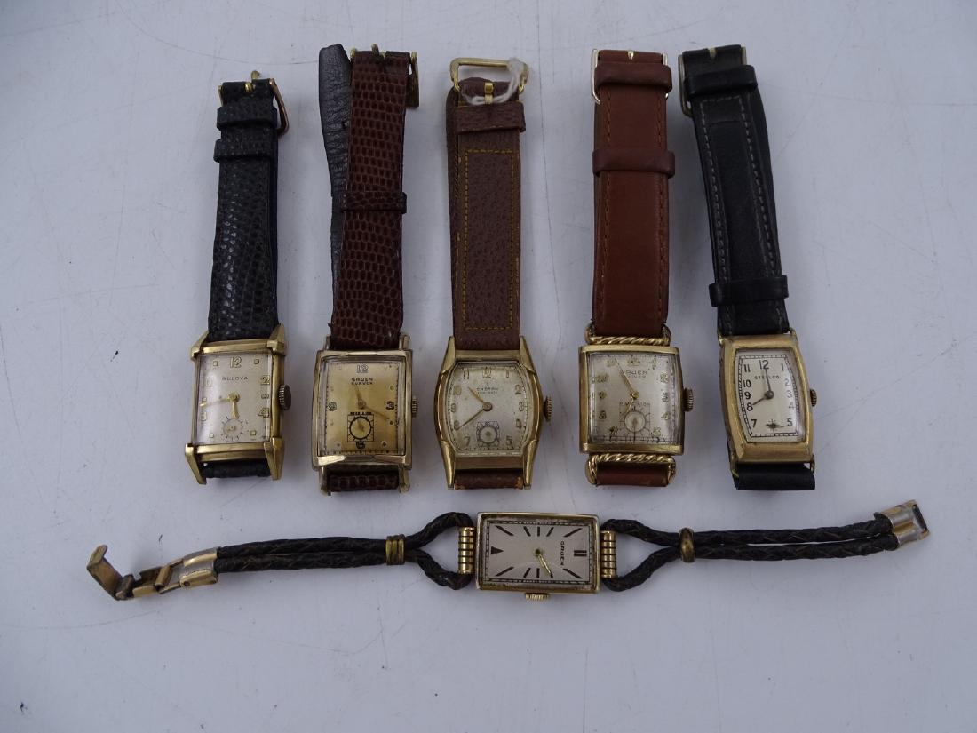 LOT 6 VINTAGE MENS WATCHES INC. GRUEN & BULOVA (1 of 3)