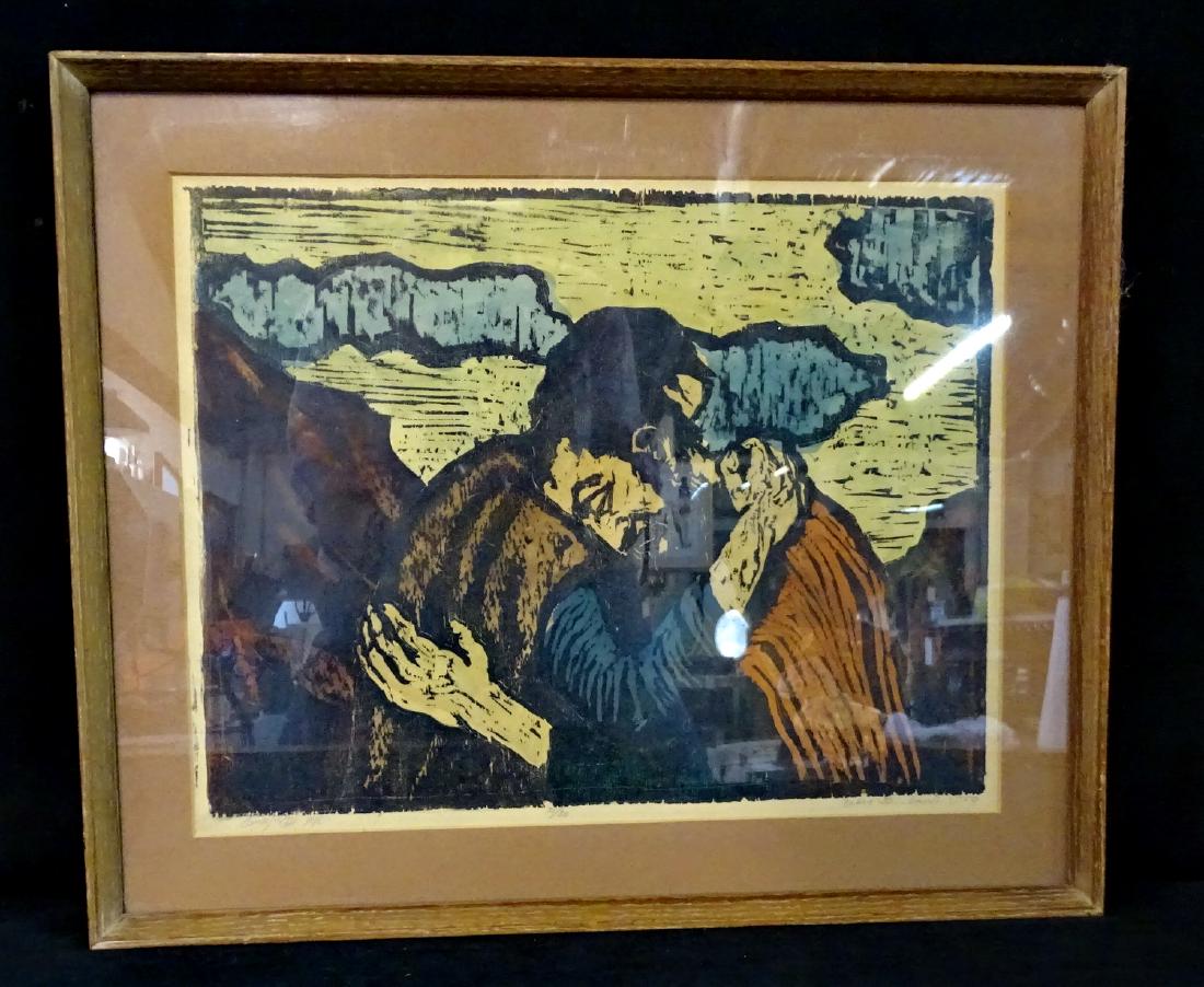 ZALKE STEIN LAUB (?) SGN. WOODBLOCK PRINT (1 of 5)