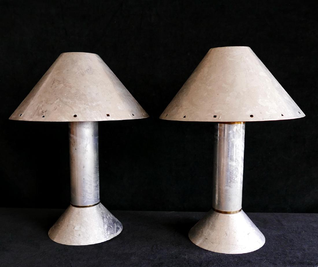 PR. RON REZEK SGN. MID CENTURY GALVANIZED STEEL & BRASS (1 of 4)