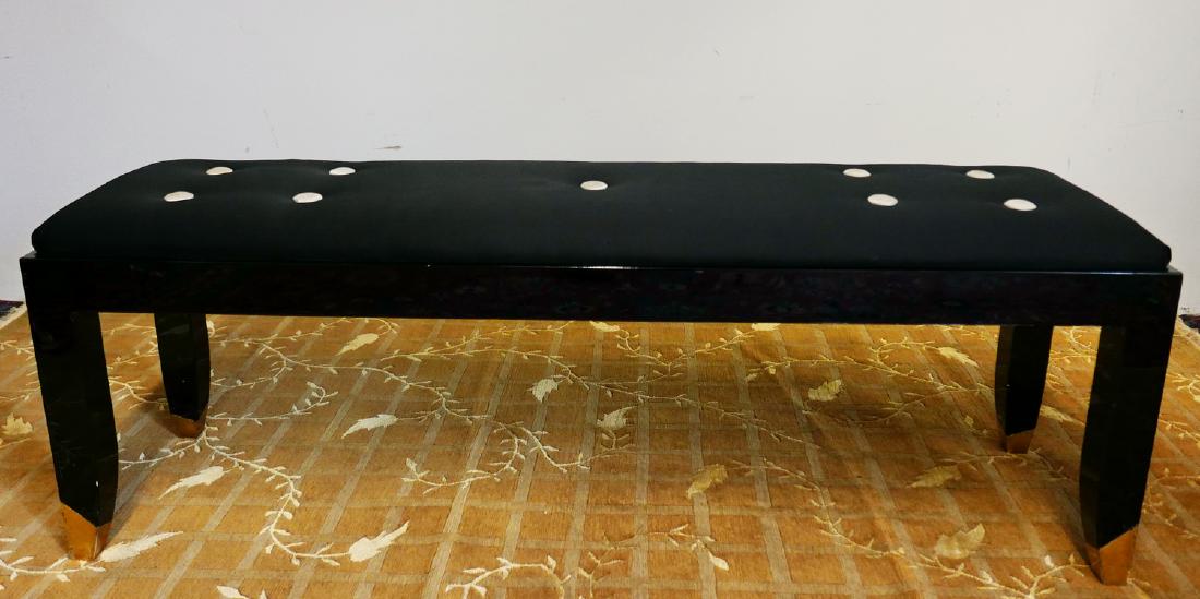 KARL SPRINGER POLKA DOT UPHOLSTERED BENCH (1 of 9)