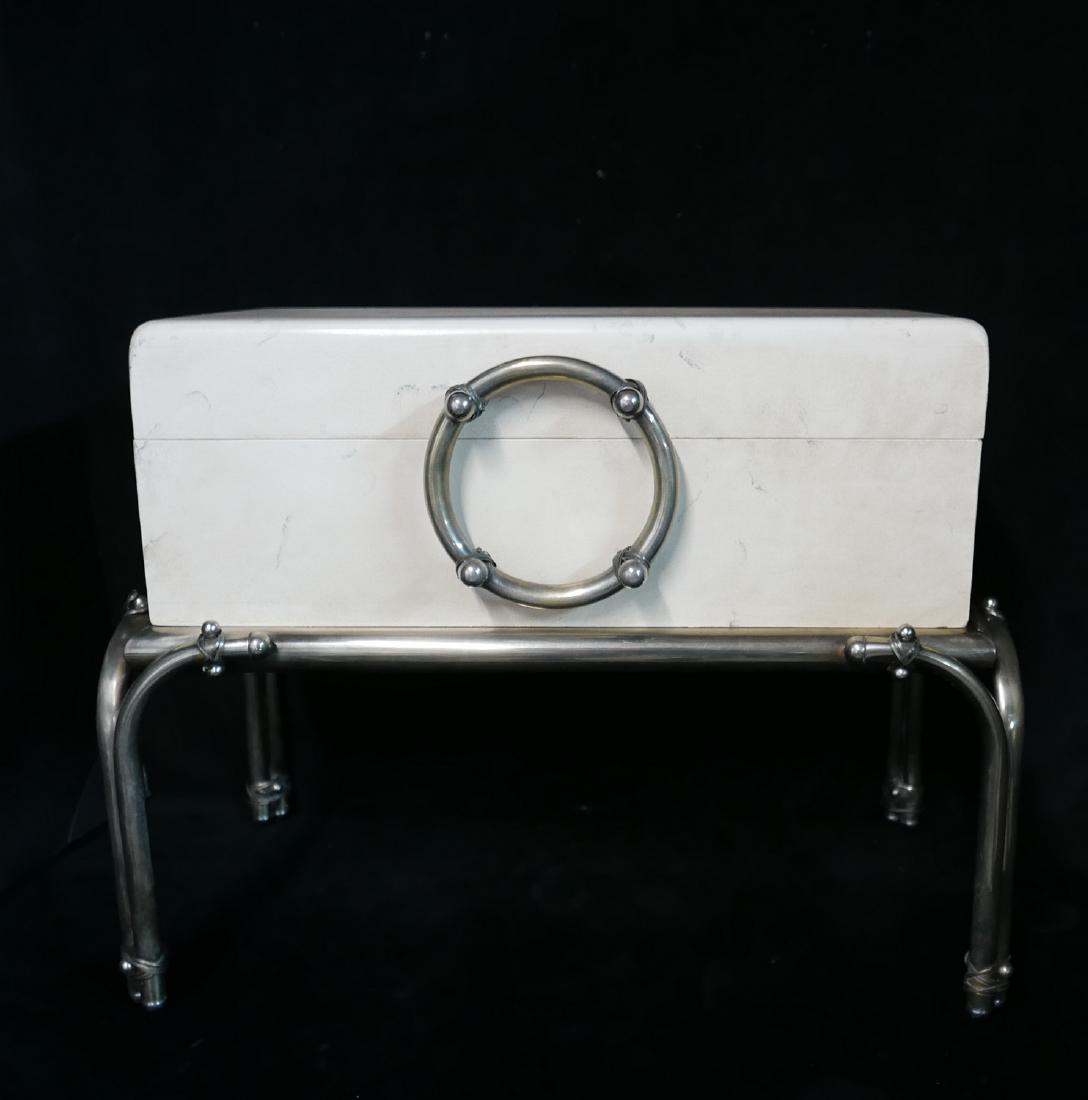 KARL SPRINGER CHEST ON CHROME BASE (1 of 6)