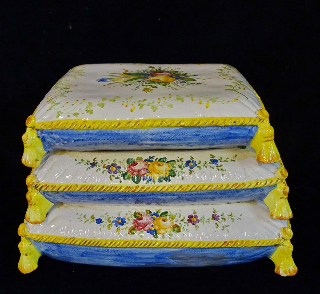 2 PC. ITALIAN CERAMIC PILLOW STOOL (1 of 4)