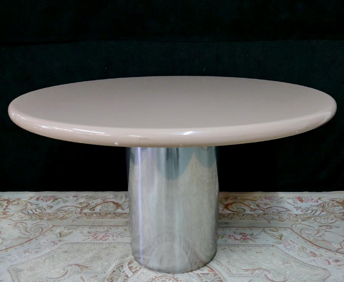 KARL SPRINGER LAMINATED TOP & STEEL BASE TABLE (1 of 3)