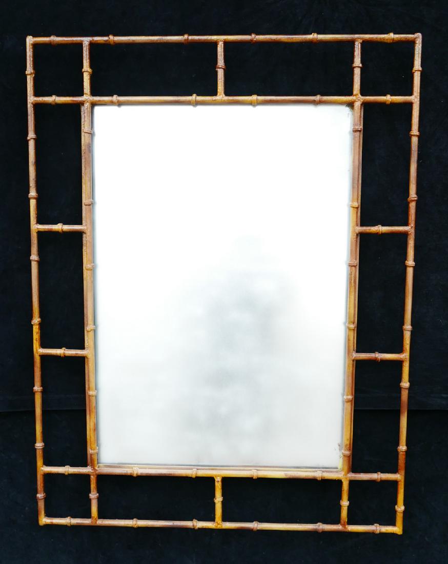 FAUX BAMBOO METAL MIRROR (1 of 3)