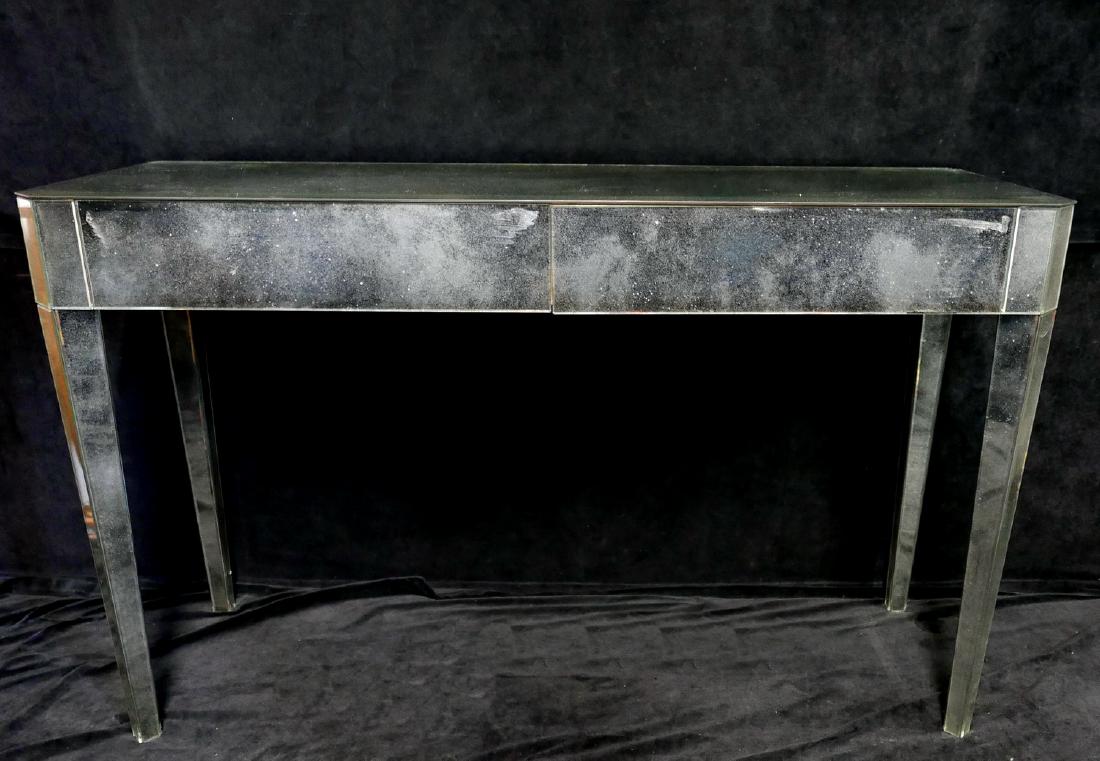 MID CENTURY 2 DRAWER MIRRORED CONSOLE (1 of 3)