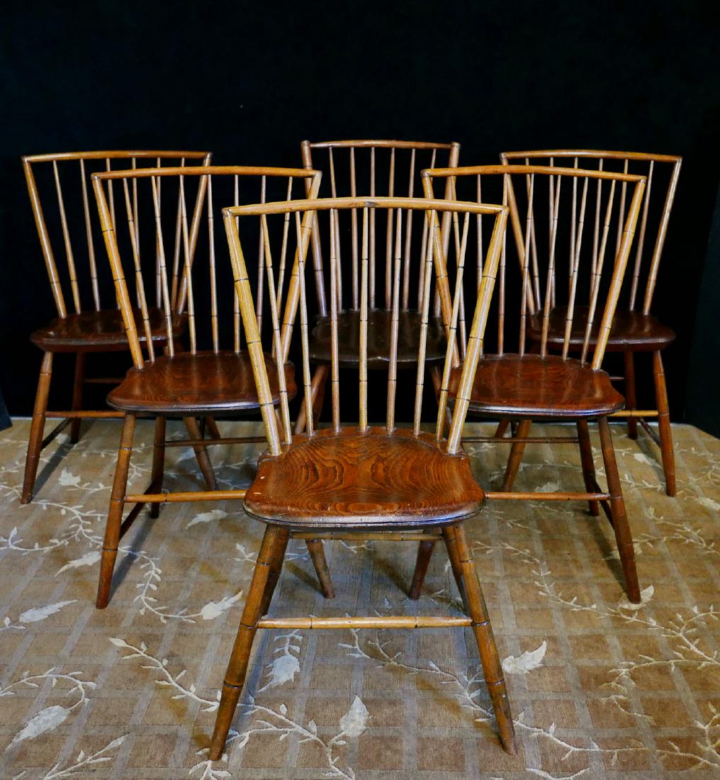 GROUP 6 WINDSOR CHAIRS; LARGEST (1 of 3)