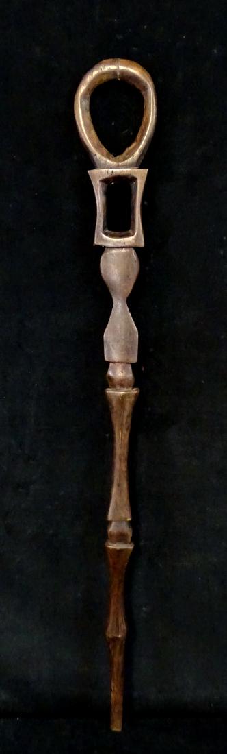 AFRICAN CARVED WOOD WALKING STICK (1 of 3)