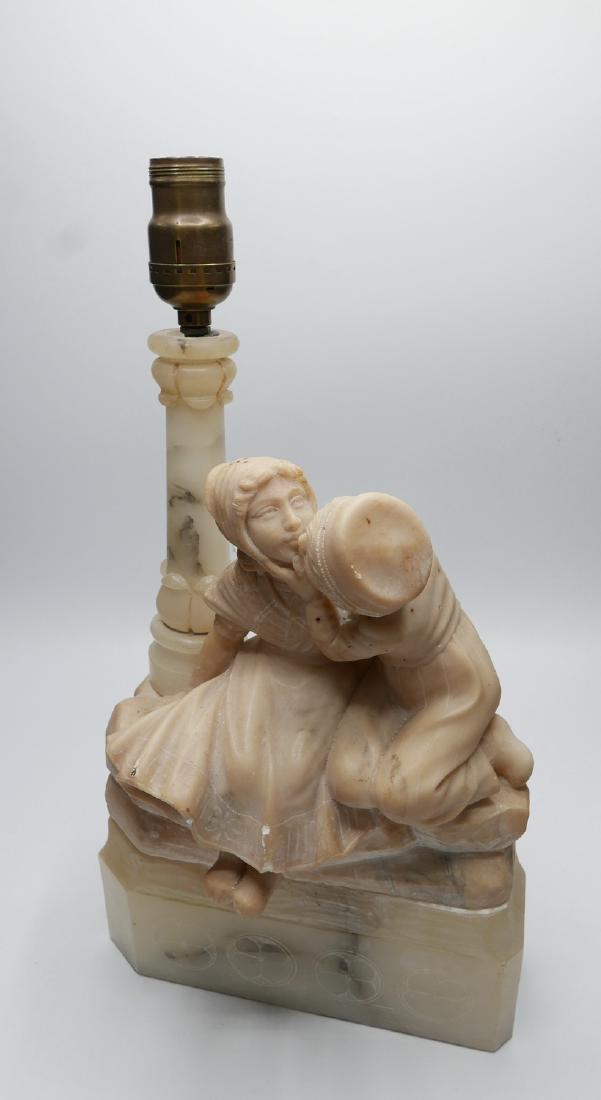 FIGURAL ALABASTER LAMP (1 of 4)