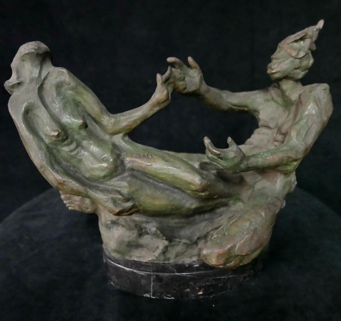 LIFSHITZ SGN.  2 BRONZE FIGURES "AMOR FUGITIVIO" (1 of 6)