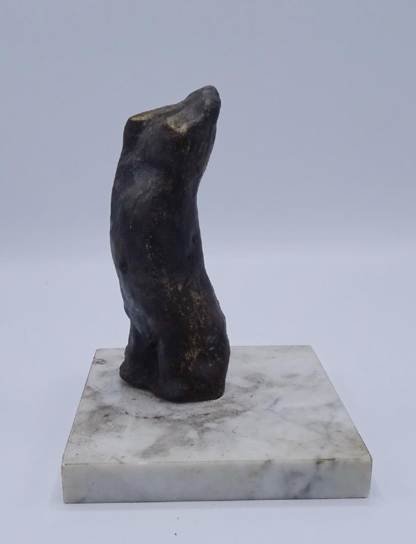 ABSTRACT BRONZE TORSO ON MARBLE BASE (1 of 4)