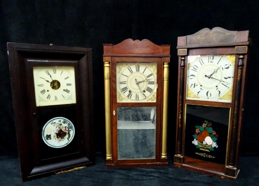 3 CLOCKS INC. OLCOTT CHENEY (CONN.) SHELF CLOCK (1 of 13)