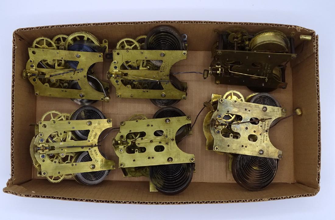 LOT 6 ANSONIA TIME & STRIKE CLOCK MOVEMENTS (1 of 1)