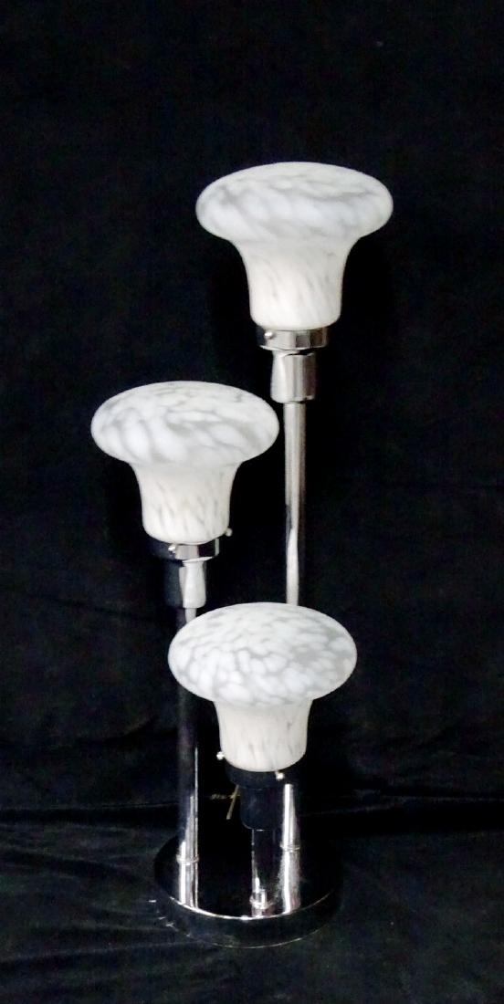 MID CENTURY CHROME 3 LIGHT LAMP 33"H (1 of 4)