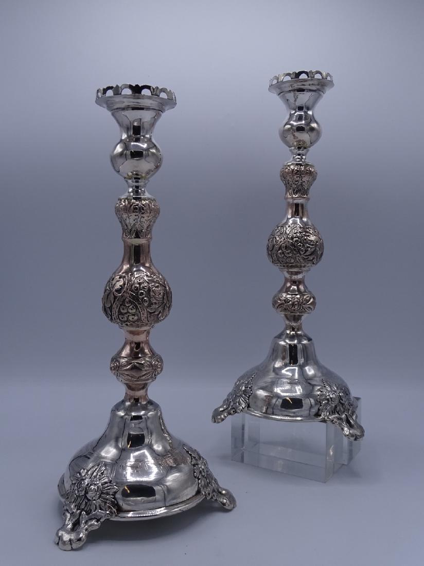 PR. RUSSIAN 84 SILVER SABBATH CANDLESTICKS APPRX. 26ozs (1 of 8)