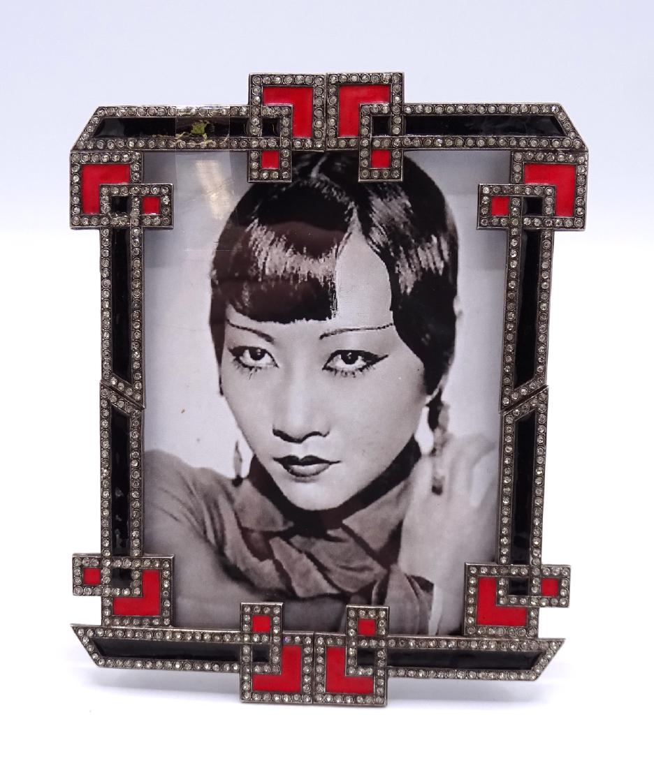 ART DECO ENAMEL PICTURE FRAME (1 of 5)