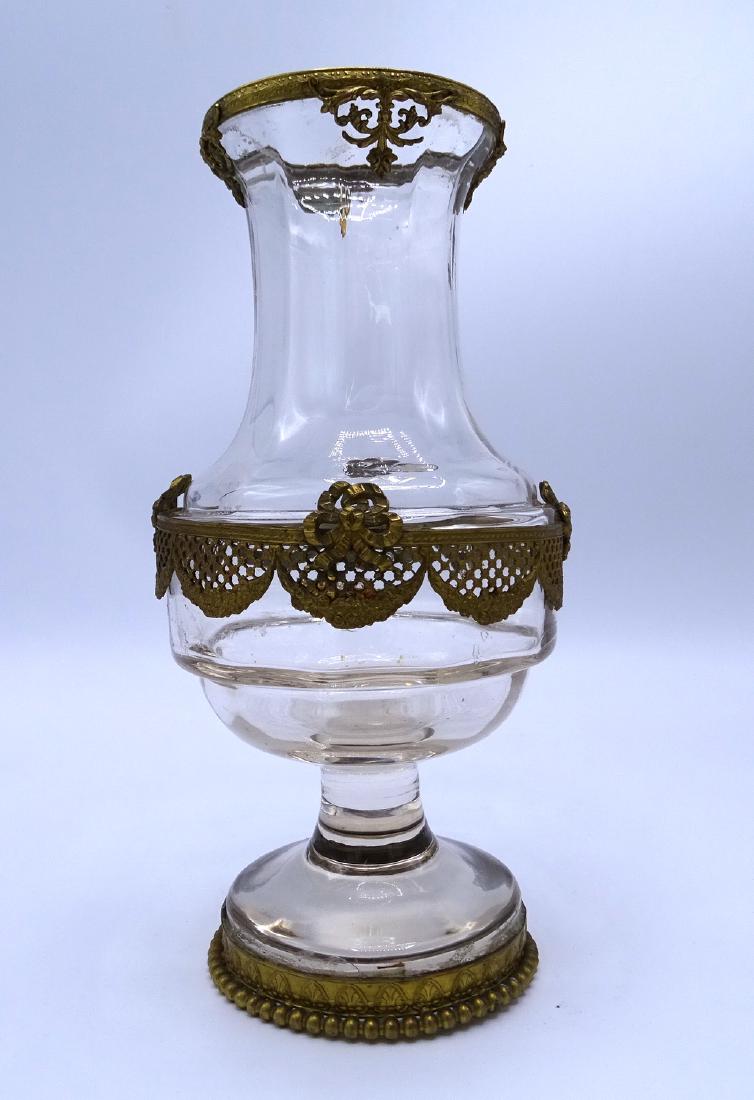 BRONZE MOUNTED CRYSTAL VASE (1 of 4)