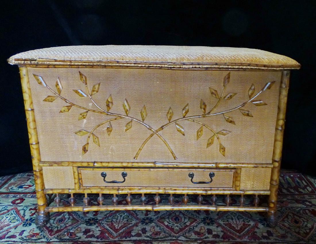 C. 1880 BAMBOO BLANKET CHEST (1 of 5)