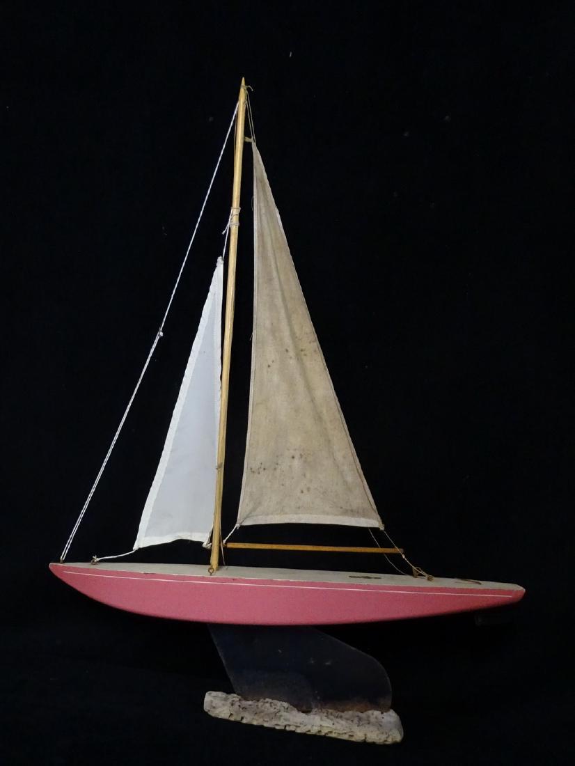 VINTAGE SAILBOAT PINK HULL (1 of 5)