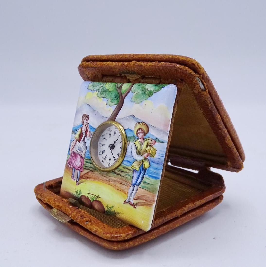 ENAMEL CLOCK LEATHER CASE (1 of 6)