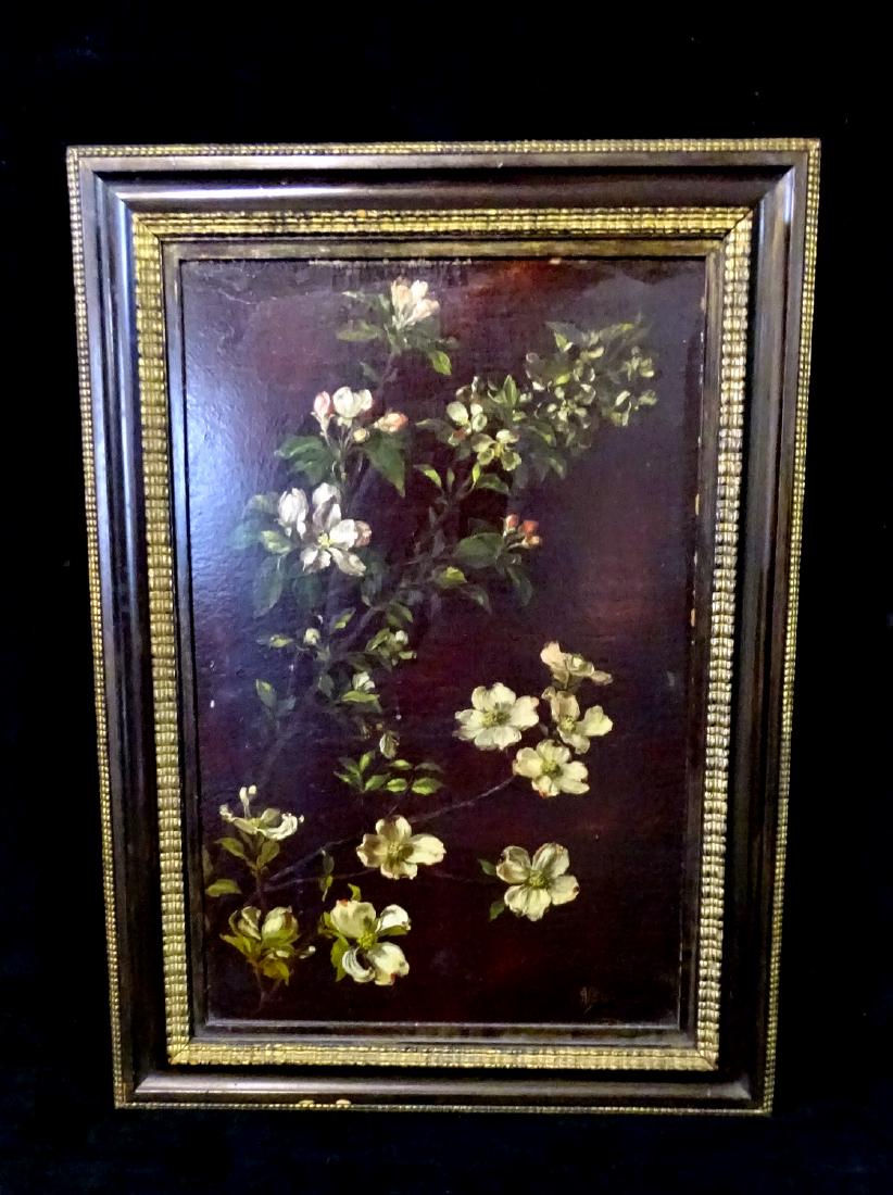 A.E. BLACKMAN SGN. OIL ON BOARD FLOWERS 1901 (1 of 8)
