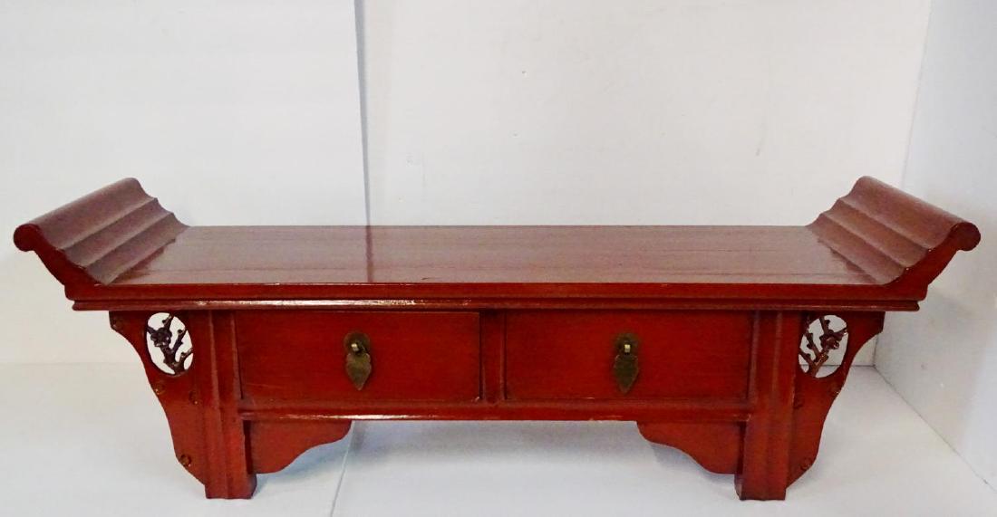 DIMINUTIVE ASIAN ALTAR: DIMINUTIVE ASIAN ALTAR 10"H 30"L 8"D