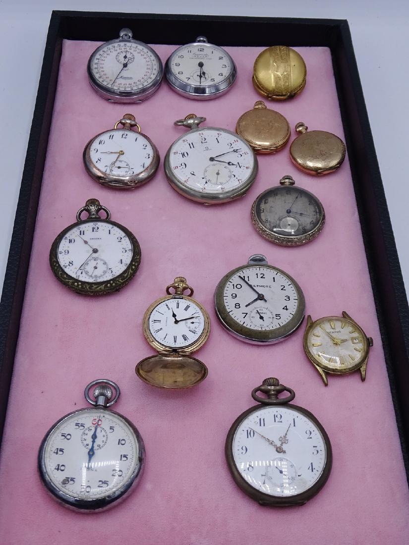 GROUP 14 ASSORTED POCKET WATCHES INC. OMEGA COLL. E.: GROUP 14 ASSORTED POCKET WATCHES INC. OMEGA COLL. E. LIFSHITZ