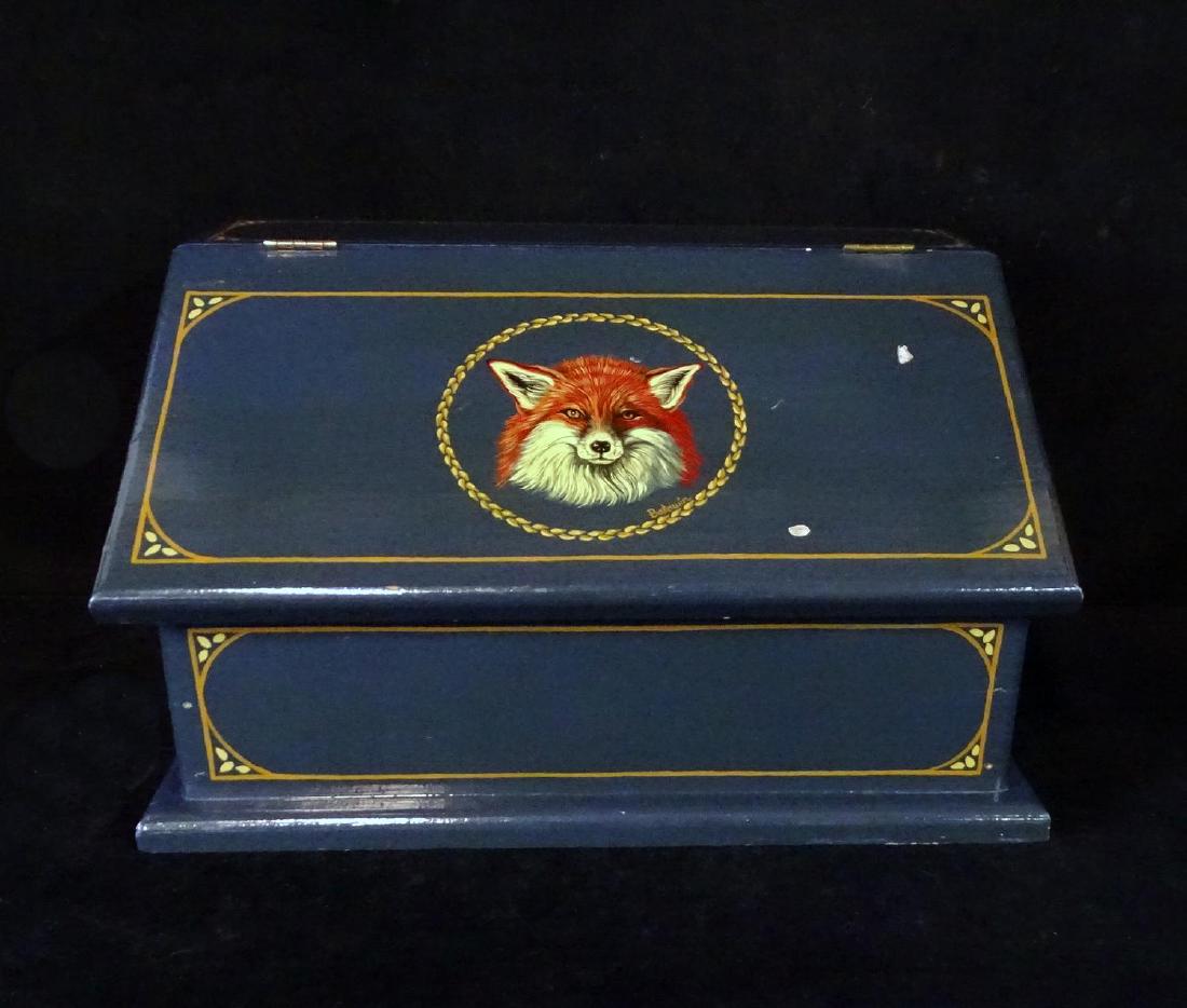 NANCY BALDWIN HAND PAINTED BOX: NANCY BALDWIN HAND PAINTED BOX 10" X 18" X 12"