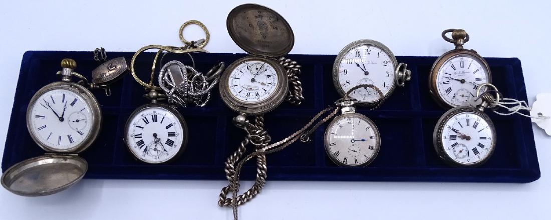 7 VINTAGE POCKET WATCHES, 2 800 SILVER INC. SERKISOFF &: 7 VINTAGE POCKET WATCHES, 2 800 SILVER INC. SERKISOFF & CO CONSTANTINOPLE