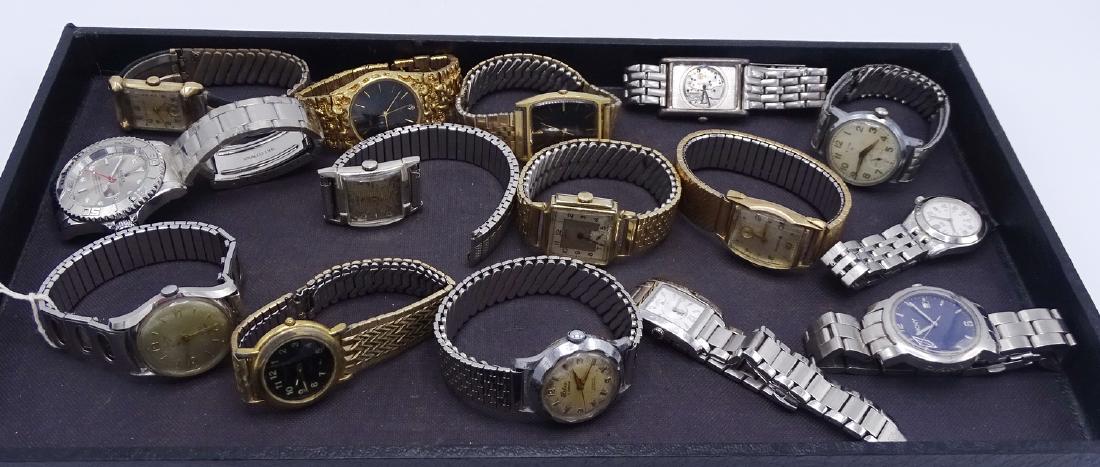 TRAY LOT 15 VINTAGE WATCHES INC. FAUX ROLEX: TRAY LOT 15 VINTAGE WATCHES INC. FAUX ROLEX