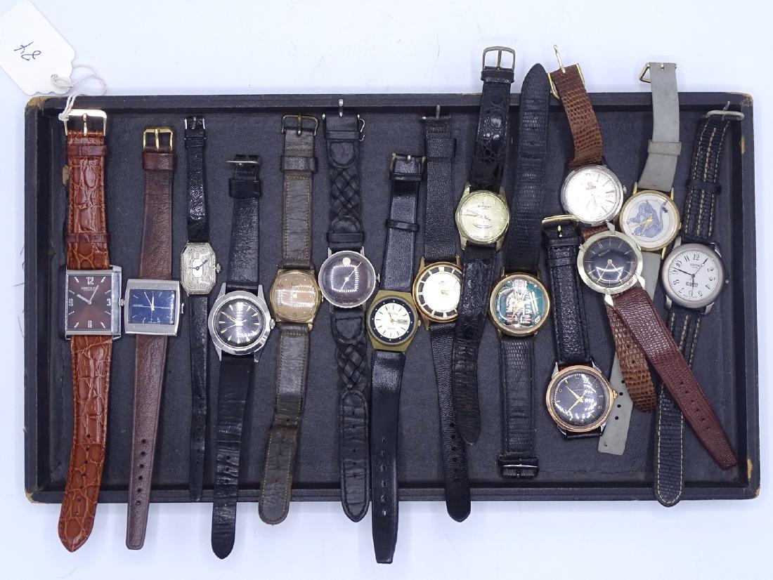 TRAY LOT 15 VINTAGE WATCHES SEIKO, ETC.: TRAY LOT 15 VINTAGE WATCHES SEIKO, ETC.