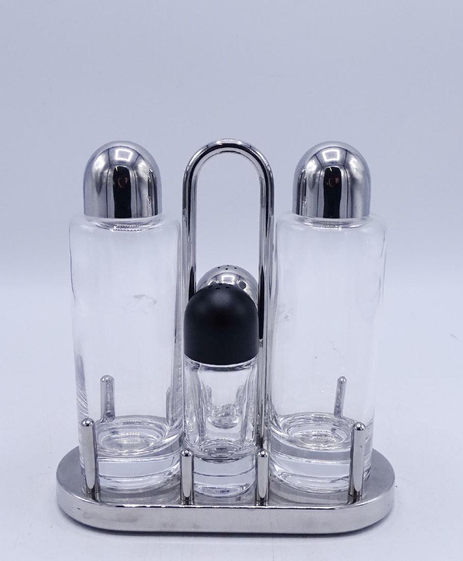 ALESSI MADE IN ITALY CRUET SET DESIGNER ETARRE SOTSASS: ALESSI MADE IN ITALY CRUET SET DESIGNER ETARRE SOTSASS 7.5"H