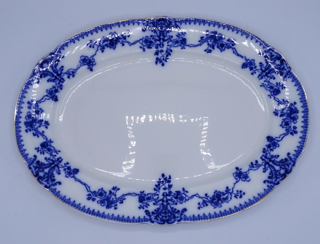 FLO BLUE PLATTER: FLO BLUE PLATTER 18"L