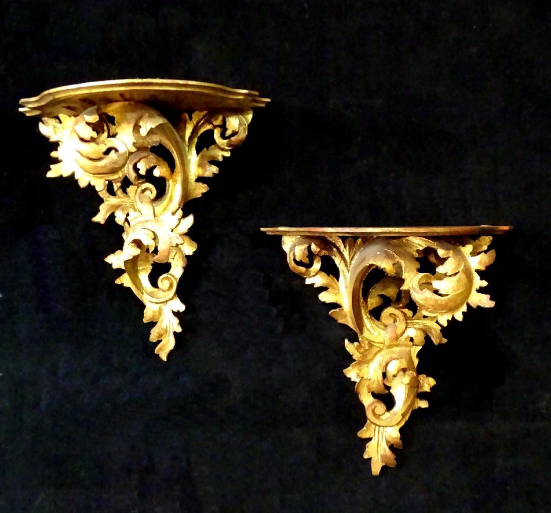 PR. GILT BRACKETS: PR. GILT BRACKETS 12"H