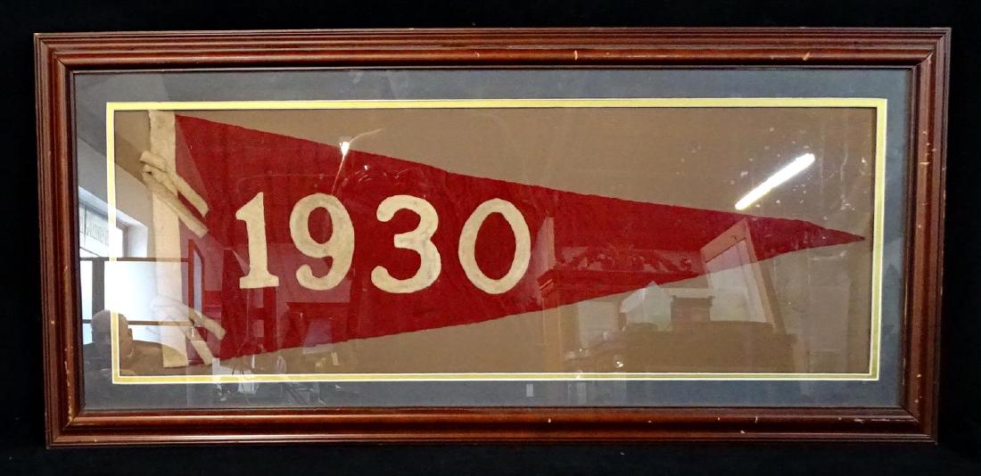 FRAMED 1930 PENNANT: FRAMED 1930 PENNANT 18''X40''