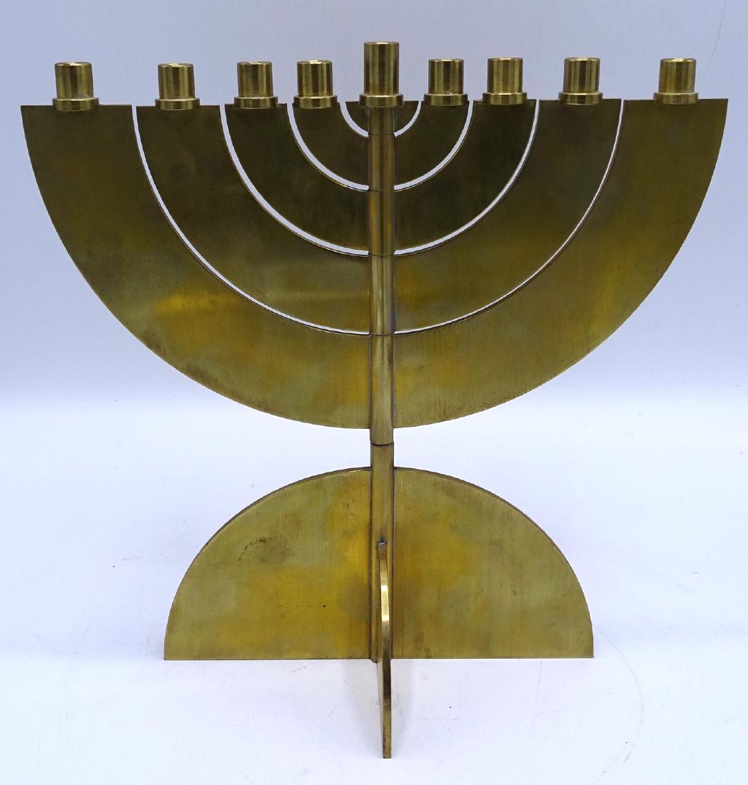 JUDITH MITCHELL HOROWITZ SGN. BRONZE MENORRAH '82: JUDITH MITCHELL HOROWITZ SGN. BRONZE MENORRAH '82 22/100 10.5"H
