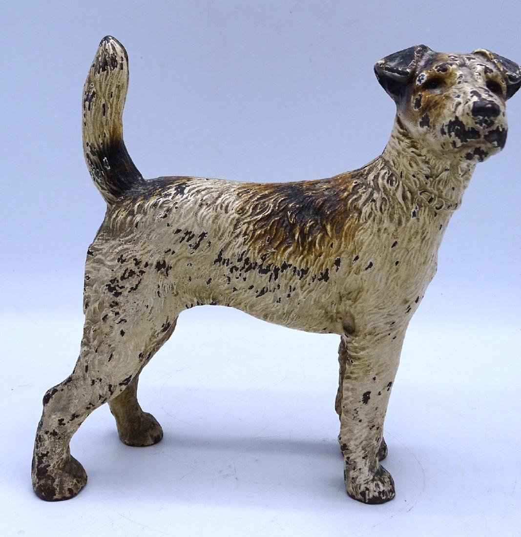 JACK RUSSEL TERRIER CAST IRON DOOR STOP: JACK RUSSEL TERRIER CAST IRON DOOR STOP 8.5"H 9"L