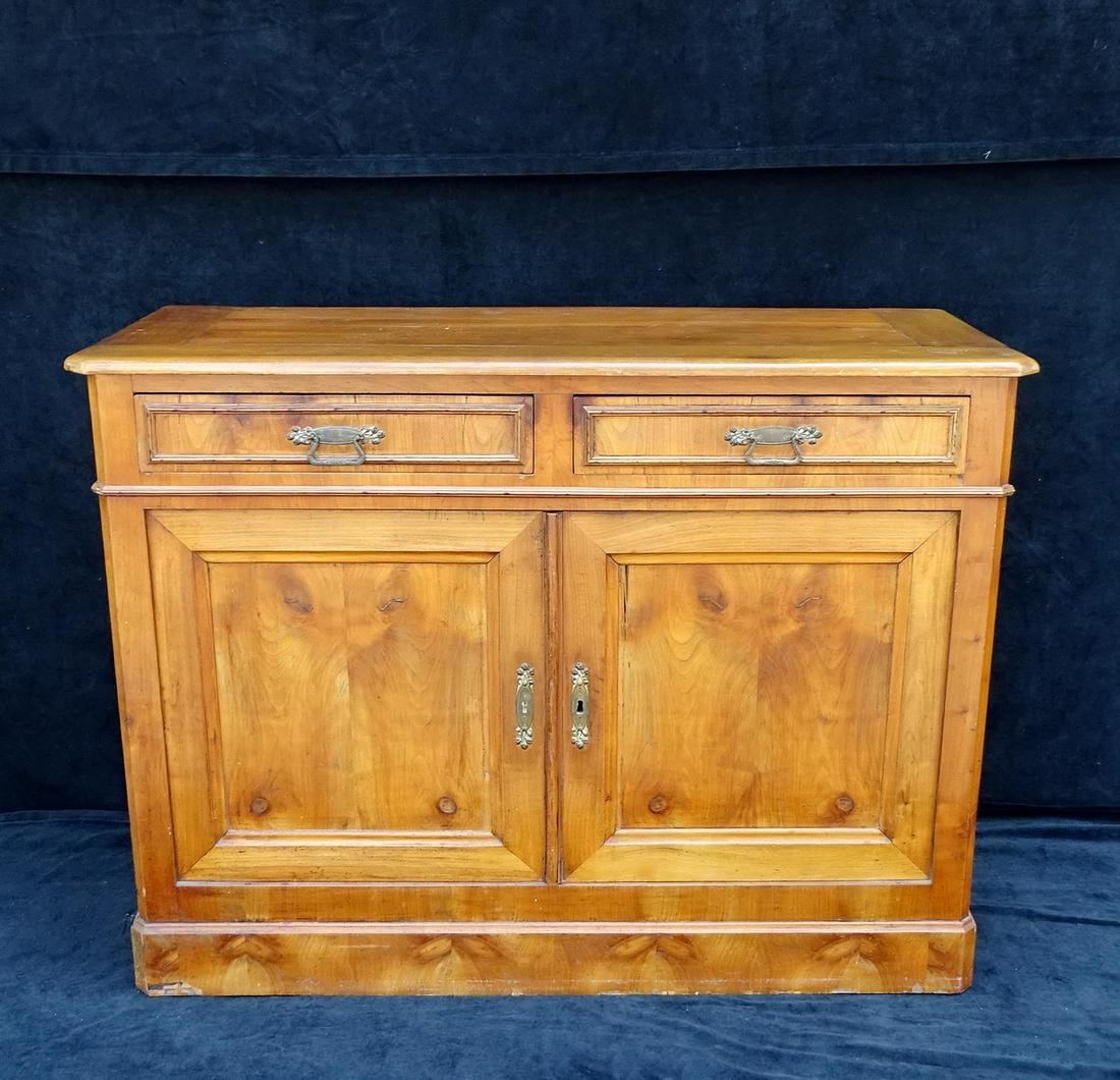 19TH C. CONTINENTAL FRUITWOOD COMMODE: 19TH C. CONTINENTAL FRUITWOOD COMMODE 35.5"H 48"W 21"D