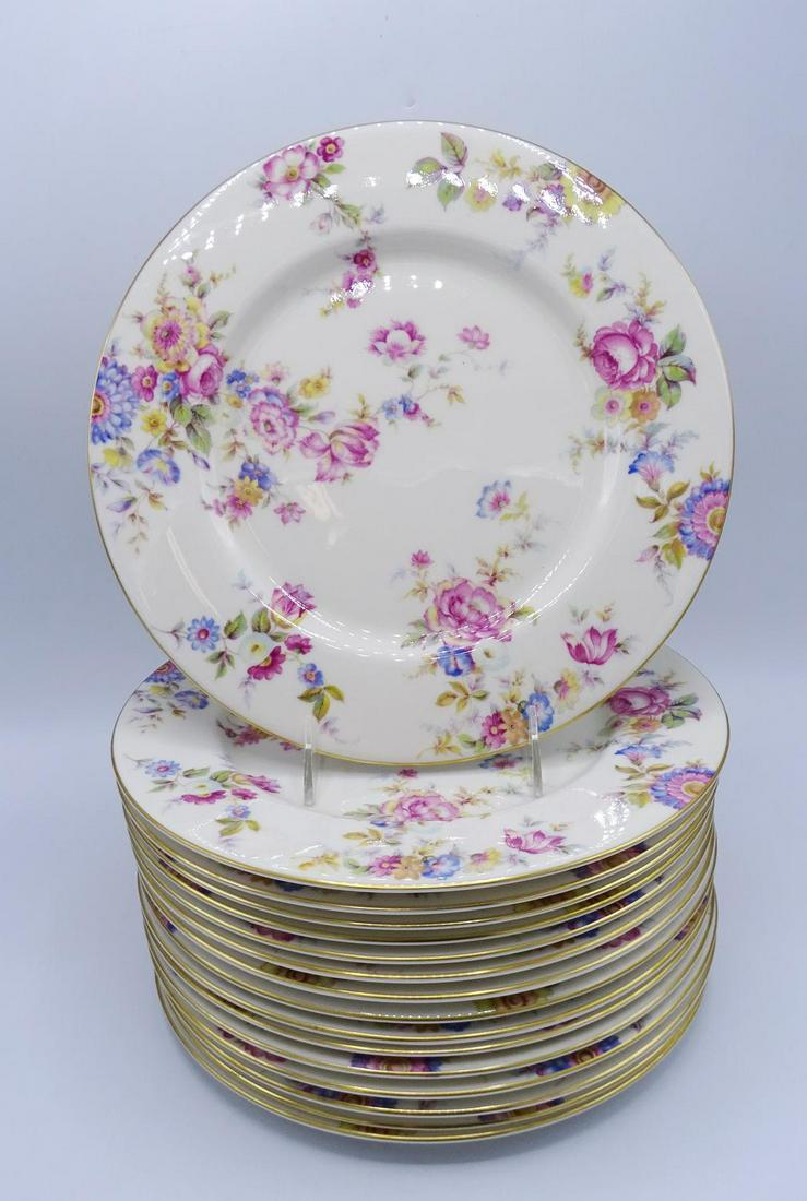 16 CASTLETON SUNNY BROOKE DINNER PLATES: 16 CASTLETON SUNNY BROOKE DINNER PLATES 10.5" DIA.