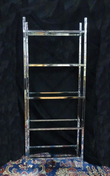 Chrome Etagere With Glass Shelves Sep 08 2019 Thos Cornell