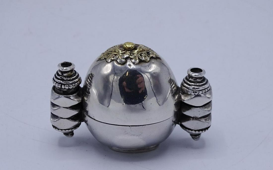 ASIAN SILVER BOX: ASIAN SILVER BOX 2"H