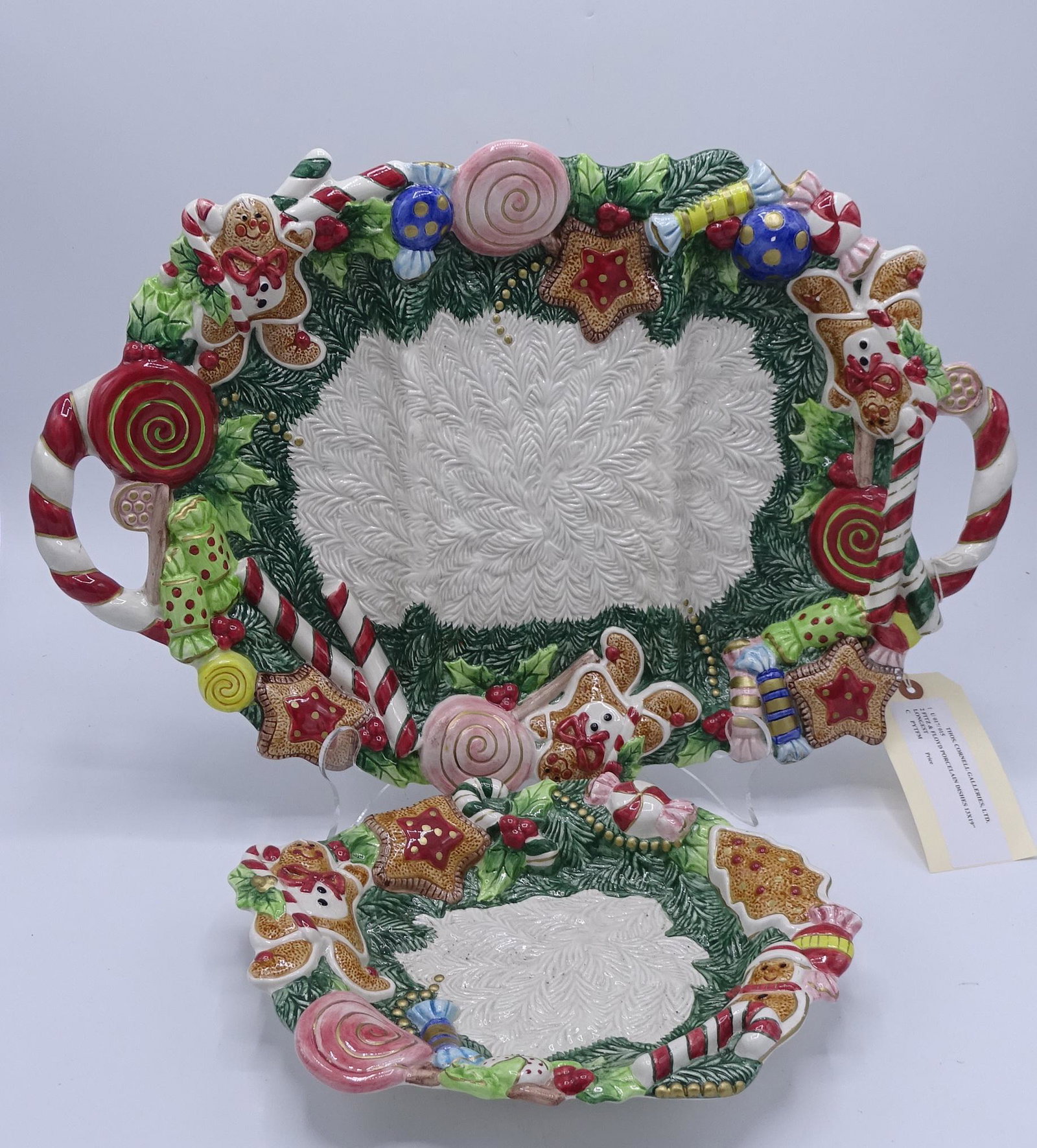 2 FITZ & FLOYD DISHES: 2 FITZ & FLOYD DISHES 13X19" LONGEST