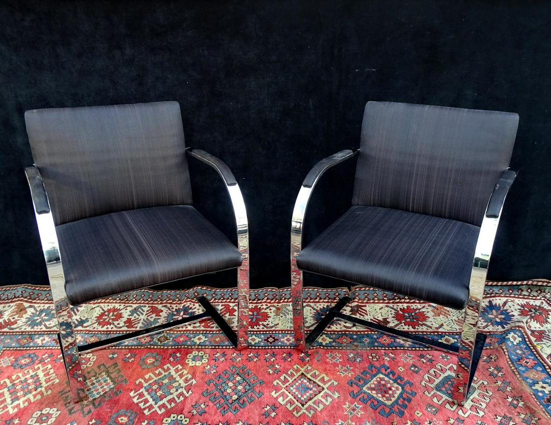 PR. MIES VAN DER ROH BRUNO CHAIRS FOR KNOLL: PR. MIES VAN DER ROH BRUNO CHAIRS FOR KNOLL 32.5"H 22.5"W 22"D