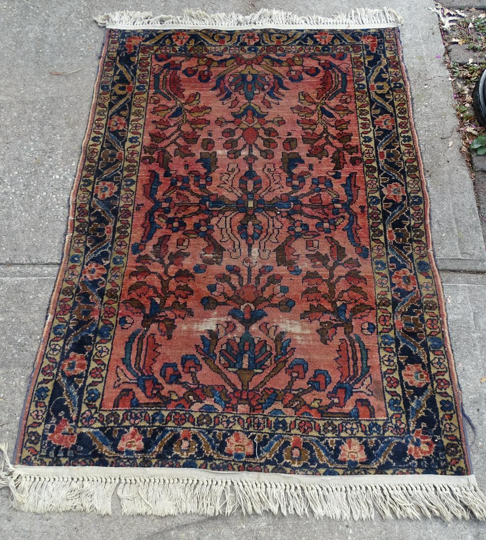ORIENTAL THROW RUG: ORIENTAL THROW RUG 3'.5" X 4'.10"