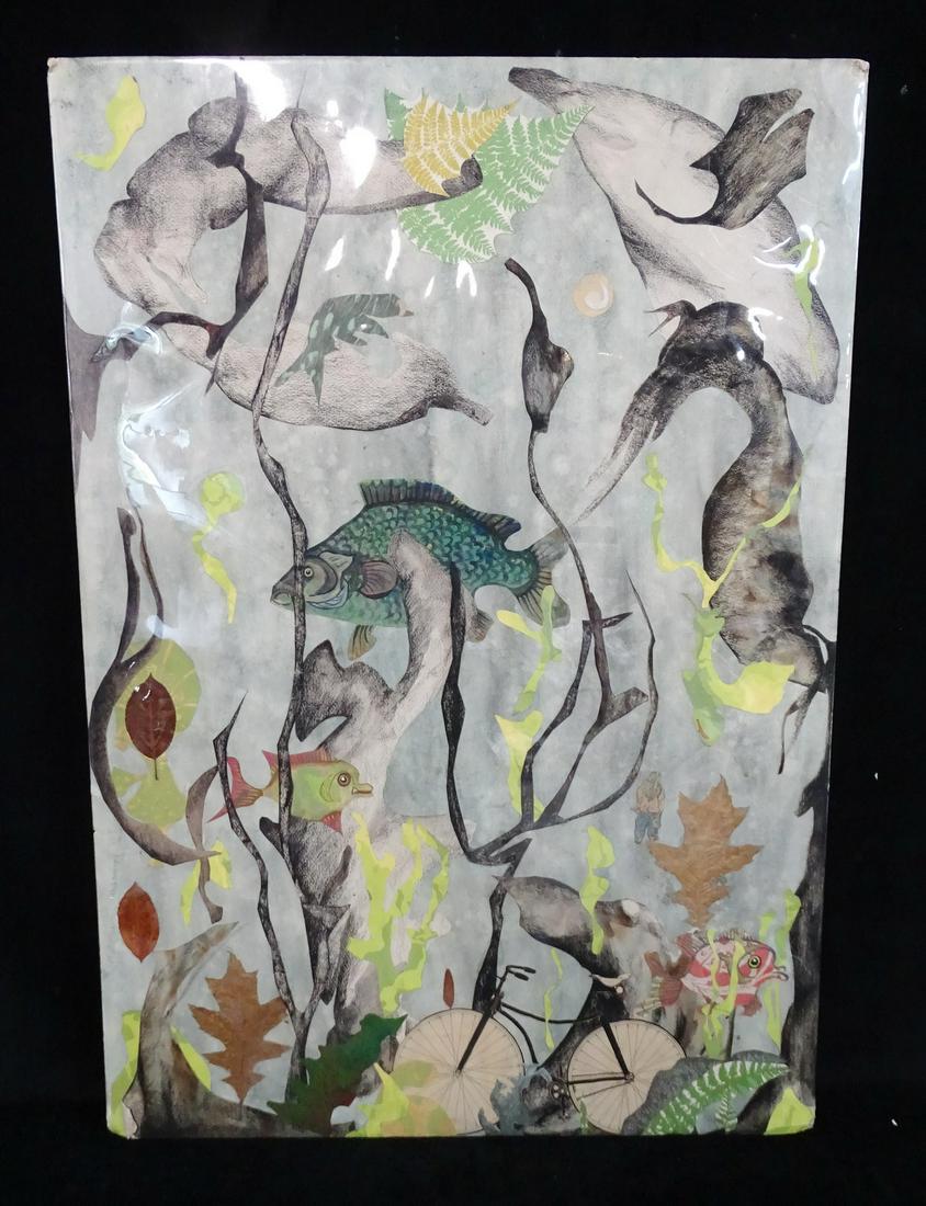 COLLAGE UNDERWATER SCENE: COLLAGE UNDERWATER SCENE 39X27.5"