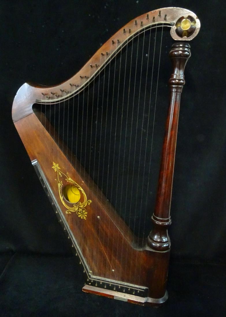 AUTOMATIC HARP WITH MUSIC BOX: AUTOMATIC HARP WITH MUSIC BOX 35"H 24"W