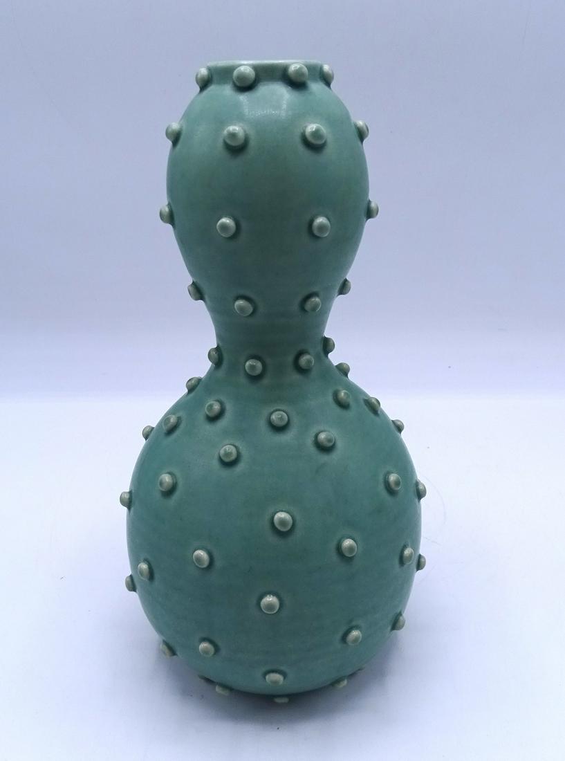 JONATHAN ADLER GREEN CACTUS VASE: JONATHAN ADLER GREEN CACTUS VASE 10"H