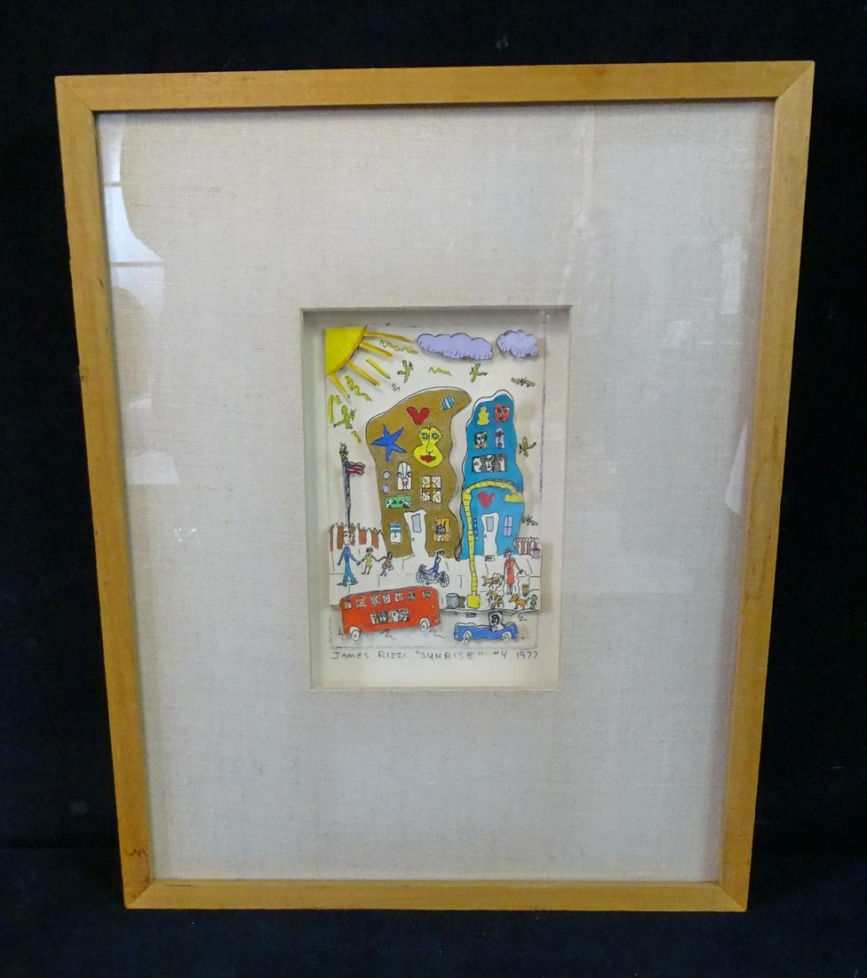 JAMES RIZZI COLLAGE: SUNRISE 1977: JAMES RIZZI COLLAGE: SUNRISE 1977 7X4" IMAGE SIZE