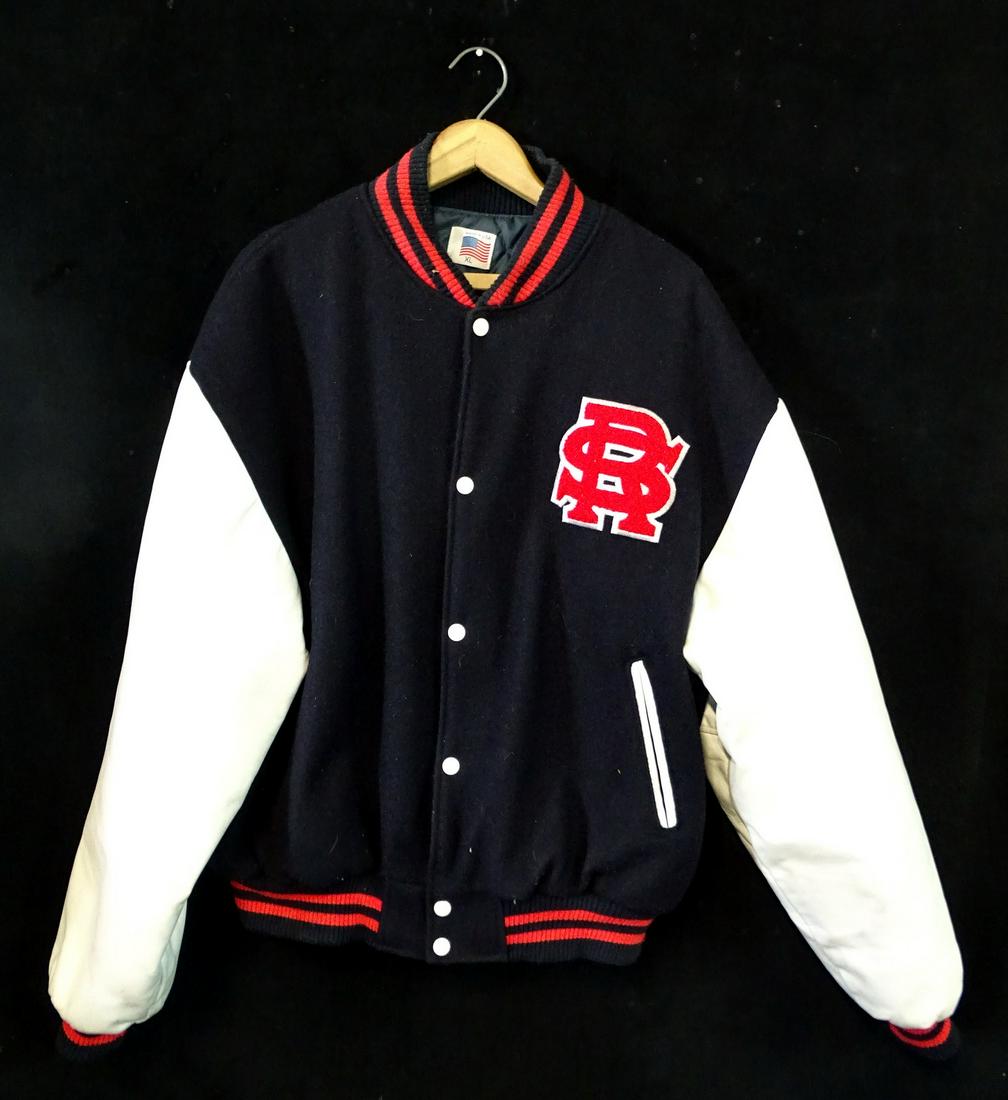 Rolling Stones Varsity Jacket Leather & Wool Size Xl