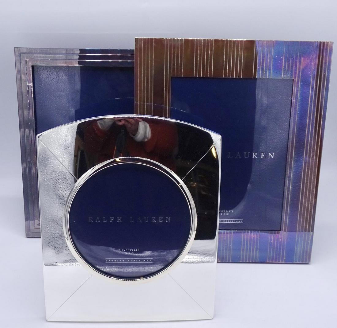 GROUP 3 RALPH LAUREN PICTURE FRAMES: GROUP 3 RALPH LAUREN PICTURE FRAMES 12.5X10" LARGEST