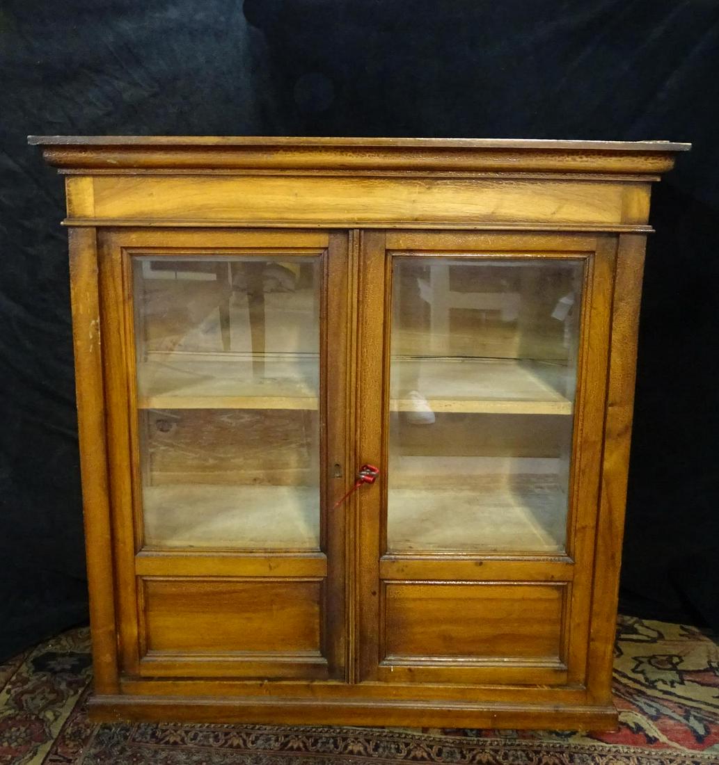 19TH C. FRENCH WALL CABINET: 19TH C. FRENCH WALL CABINET 35"H 35"L 15"D